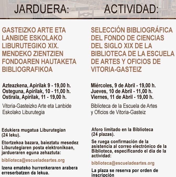 Actividades en la Biblioteca en abril