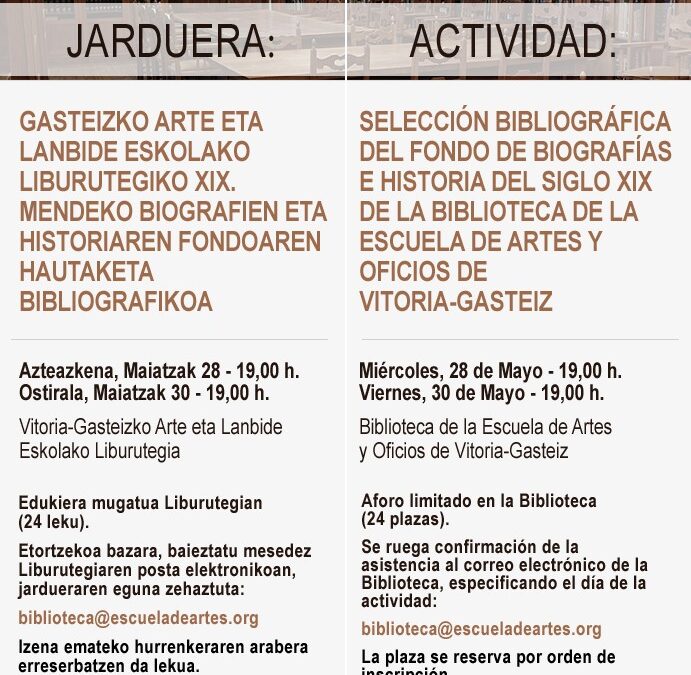 Actividades en la Biblioteca (mayo)