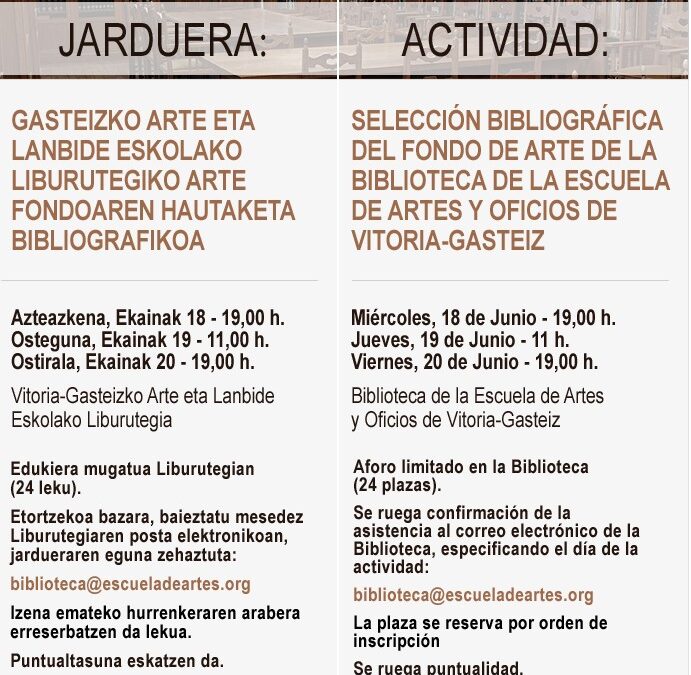 Actividades de junio en la Biblioteca